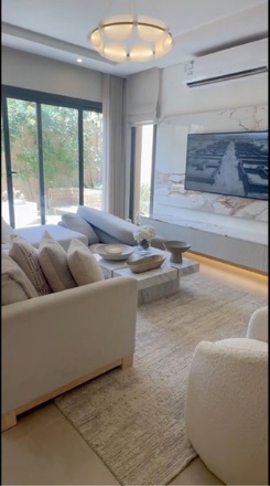 Sample villa living room, furnished