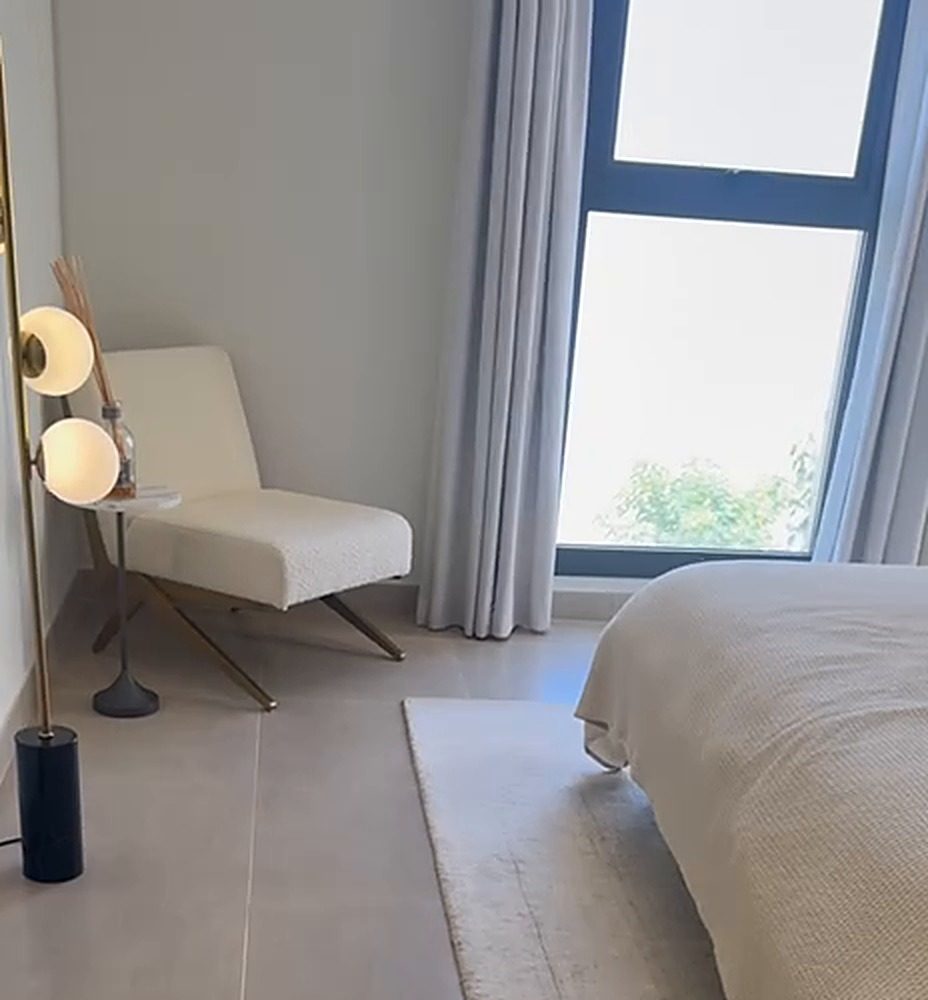 Sample villa bedroom, furnished