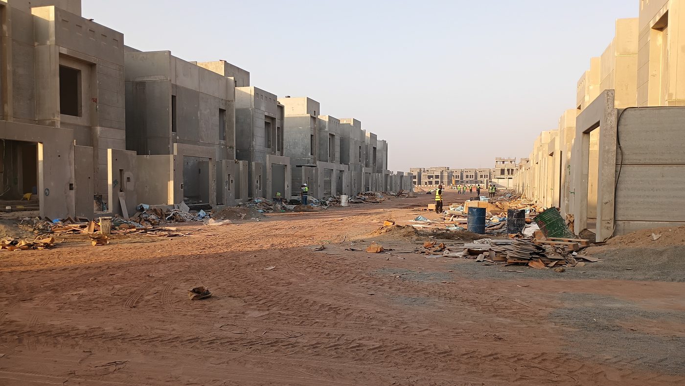 Rows of villas under construction, Makkah